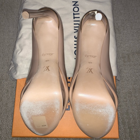 Louis Vuitton Eyeline PeepToe Nude Patent sz40 - Picture 4 of 8